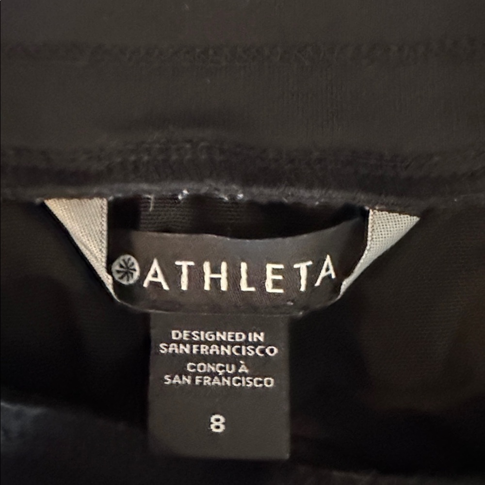 Athleta Black Jogger Pants | Zipper Pockets Athleisure Size 8 - Picture 2 of 6